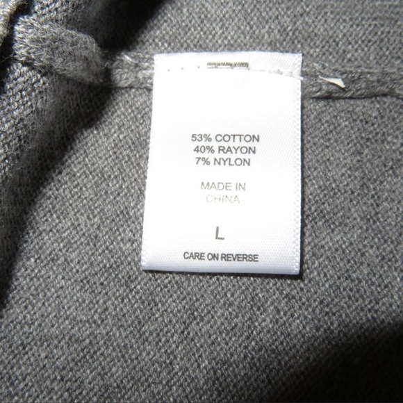 7th Avenue Gray Front Button V Neck Cardigan - Picture 7 of 8